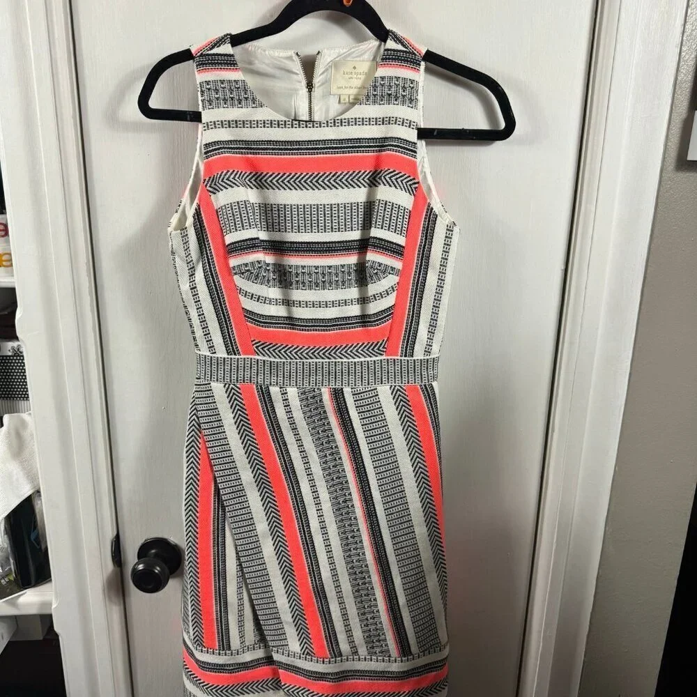 Kate Spade Womens NWT Flights of Fancy Ribbon Jacquard Lined A-Line Dress